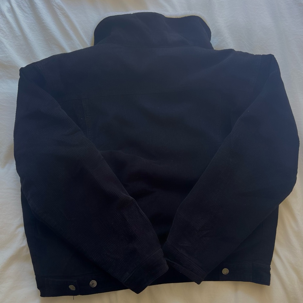 Forever 21 Black Teddy Jacket with White Lining UNISEX - Picture 2 of 2